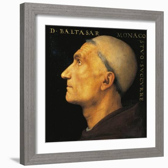 Portrait of Monk Balthazar of Vallombrosa Abbey-Pietro Perugino-Framed Giclee Print