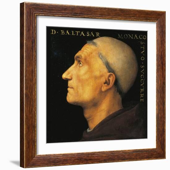 Portrait of Monk Balthazar of Vallombrosa Abbey-Pietro Perugino-Framed Giclee Print