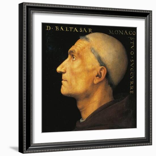 Portrait of Monk Balthazar of Vallombrosa Abbey-Pietro Perugino-Framed Giclee Print