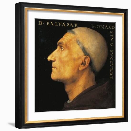 Portrait of Monk Balthazar of Vallombrosa Abbey-Pietro Perugino-Framed Giclee Print