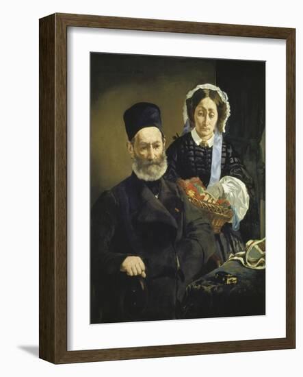 Portrait of Monsieur and Madame Auguste Manet, the Artist's Parents, 1860-Edouard Manet-Framed Giclee Print