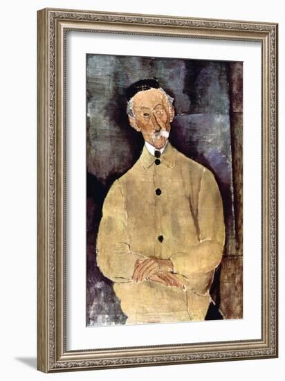 Portrait of Monsieur Lepoutre-Amedeo Modigliani-Framed Art Print