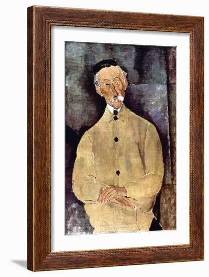 Portrait of Monsieur Lepoutre-Amedeo Modigliani-Framed Art Print