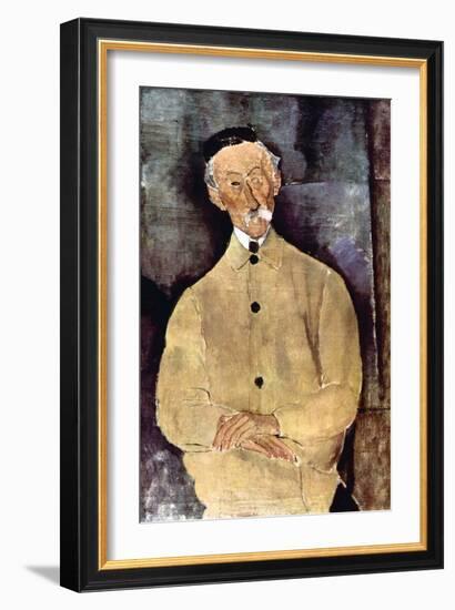 Portrait of Monsieur Lepoutre-Amedeo Modigliani-Framed Art Print