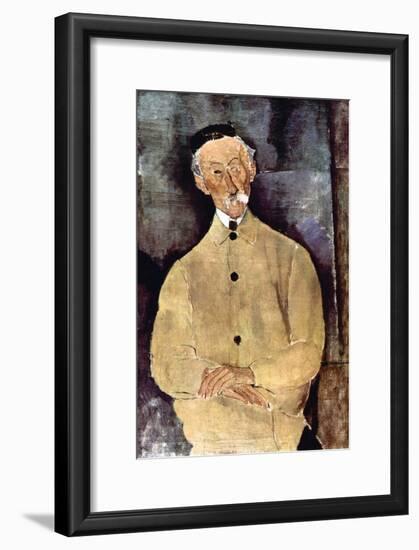 Portrait of Monsieur Lepoutre-Amedeo Modigliani-Framed Art Print