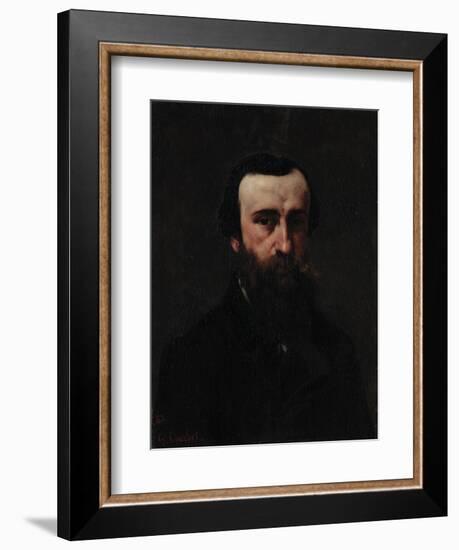 Portrait of Monsieur Nicolle, 1862-Gustave Courbet-Framed Giclee Print