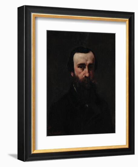 Portrait of Monsieur Nicolle, 1862-Gustave Courbet-Framed Giclee Print