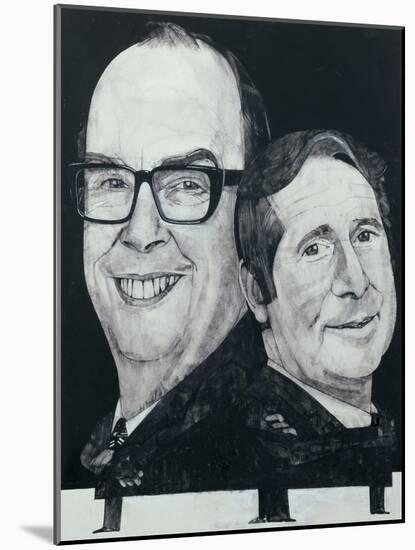 Portrait of Morecambe and Wise, illustration for 'The Listener', 1970s-Barry Fantoni-Mounted Giclee Print