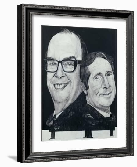 Portrait of Morecambe and Wise, illustration for 'The Listener', 1970s-Barry Fantoni-Framed Giclee Print