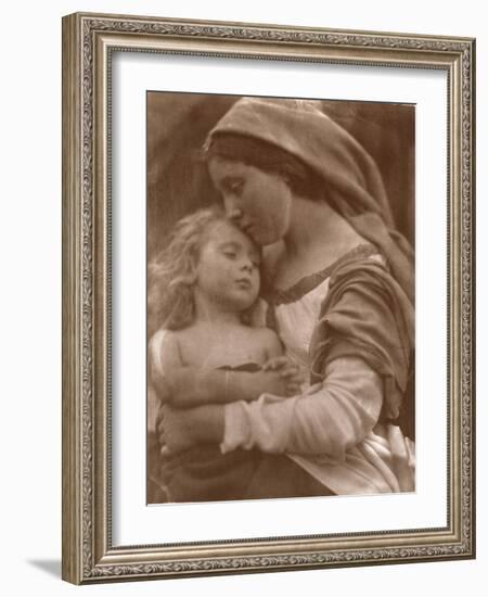 Portrait of Mother and Child (Sepia Photo)-Julia Margaret Cameron-Framed Giclee Print