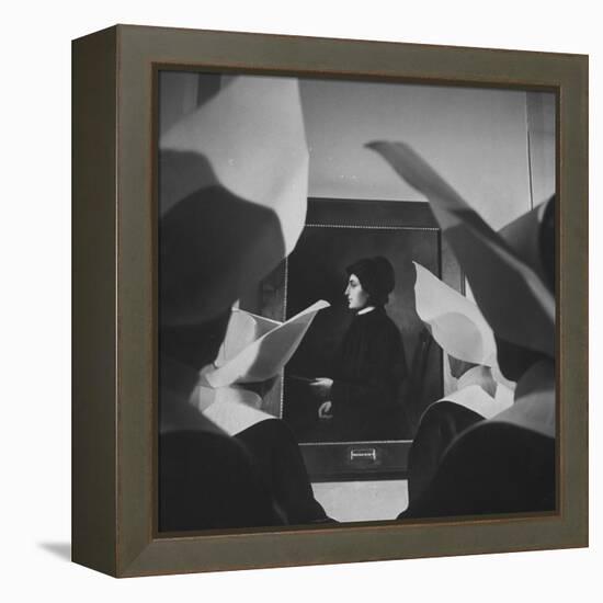 Portrait of Mother Elizabeth Seton, Foundress of the Us Branch of the Sisters of Charity Order-Hank Walker-Framed Premier Image Canvas