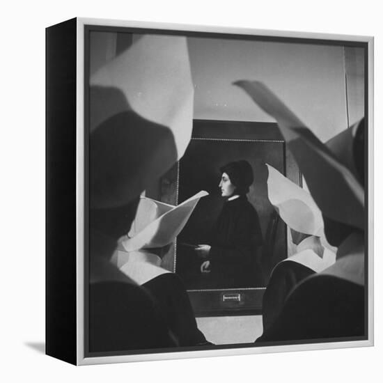 Portrait of Mother Elizabeth Seton, Foundress of the Us Branch of the Sisters of Charity Order-Hank Walker-Framed Premier Image Canvas