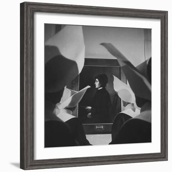 Portrait of Mother Elizabeth Seton, Foundress of the Us Branch of the Sisters of Charity Order-Hank Walker-Framed Photographic Print