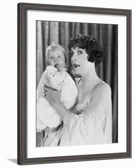 Portrait of Mother Holding Baby-null-Framed Photo