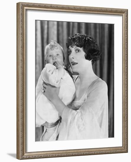 Portrait of Mother Holding Baby-null-Framed Photo