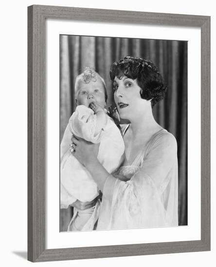 Portrait of Mother Holding Baby-null-Framed Photo