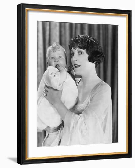 Portrait of Mother Holding Baby-null-Framed Photo