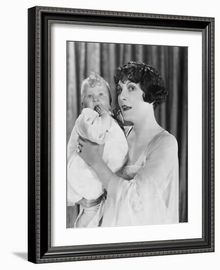 Portrait of Mother Holding Baby-null-Framed Photo