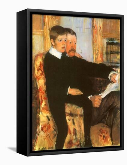 Portrait of Mr. Alexander J. Cassatt and His Son, Robert Kel, 1884-Mary Cassatt-Framed Premier Image Canvas