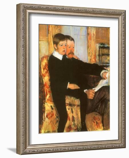 Portrait of Mr. Alexander J. Cassatt and His Son, Robert Kel, 1884-Mary Cassatt-Framed Giclee Print