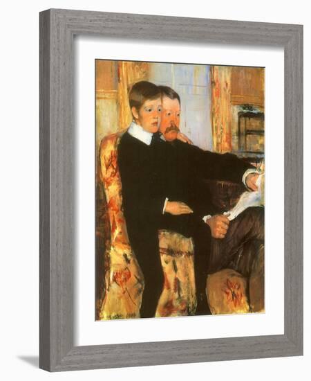 Portrait of Mr. Alexander J. Cassatt and His Son, Robert Kel, 1884-Mary Cassatt-Framed Giclee Print