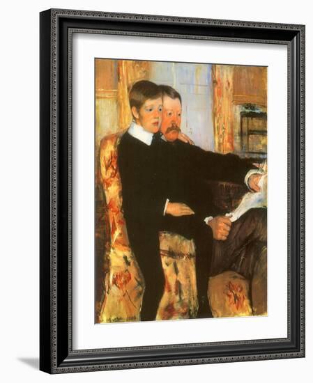 Portrait of Mr. Alexander J. Cassatt and His Son, Robert Kel, 1884-Mary Cassatt-Framed Giclee Print