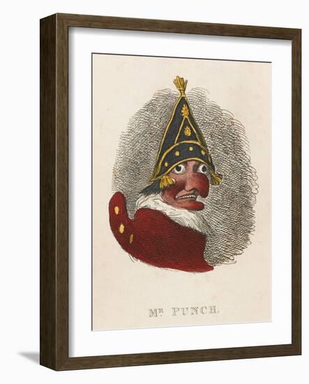 Portrait of Mr. Punch-George Cruikshank-Framed Art Print