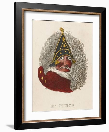 Portrait of Mr. Punch-George Cruikshank-Framed Art Print