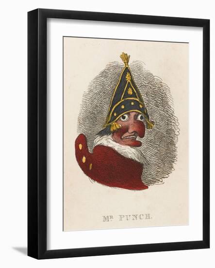 Portrait of Mr. Punch-George Cruikshank-Framed Art Print