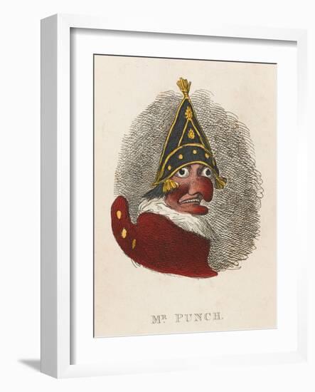 Portrait of Mr. Punch-George Cruikshank-Framed Art Print