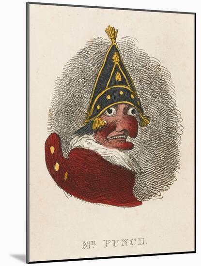 Portrait of Mr. Punch-George Cruikshank-Mounted Art Print