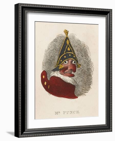 Portrait of Mr. Punch-George Cruikshank-Framed Art Print