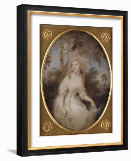 Portrait of Mrs Anna Maria Braine, Mid-1780s-Thomas Lawrence-Framed Giclee Print