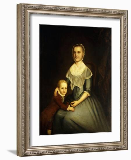 Portrait of Mrs Arbuckle and Son-Charles Willson Peale-Framed Giclee Print