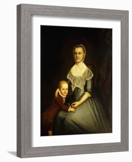 Portrait of Mrs Arbuckle and Son-Charles Willson Peale-Framed Giclee Print