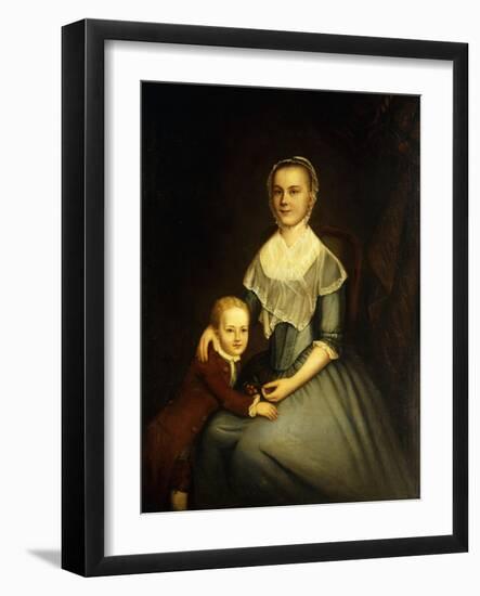 Portrait of Mrs Arbuckle and Son-Charles Willson Peale-Framed Giclee Print