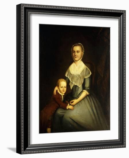 Portrait of Mrs Arbuckle and Son-Charles Willson Peale-Framed Giclee Print