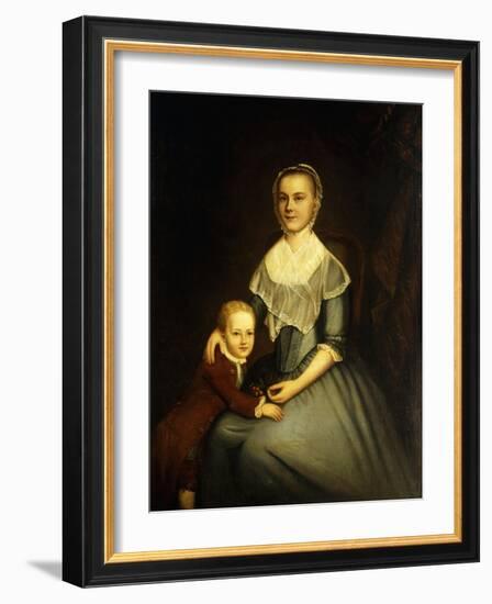 Portrait of Mrs Arbuckle and Son-Charles Willson Peale-Framed Giclee Print