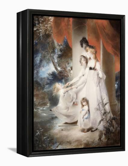 Portrait of Mrs Ayscoghe Boucherett with Her Two Eldest Children, 1794-Thomas Lawrence-Framed Premier Image Canvas