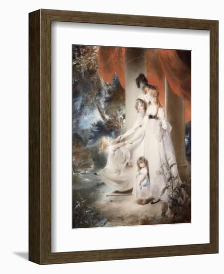 Portrait of Mrs Ayscoghe Boucherett with Her Two Eldest Children, 1794-Thomas Lawrence-Framed Giclee Print