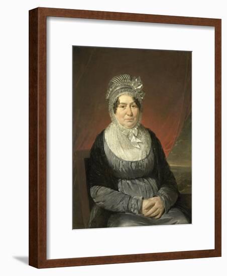 Portrait of Mrs. Brak-Haskenhoff-Cornelis Kruseman-Framed Art Print