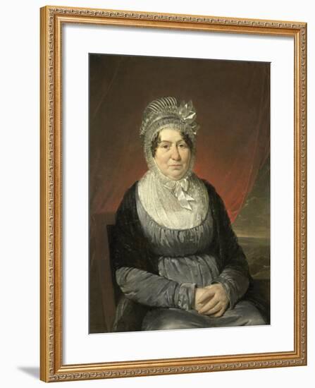 Portrait of Mrs. Brak-Haskenhoff-Cornelis Kruseman-Framed Art Print