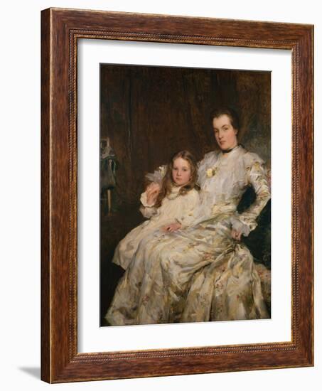 Portrait of Mrs Chadwyck Healy and her Daughter, 1901-Walter Frederick Osborne-Framed Giclee Print