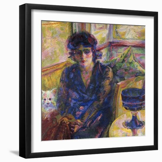 Portrait of Mrs Cragnolini Fanna-Umberto Boccioni-Framed Premium Giclee Print