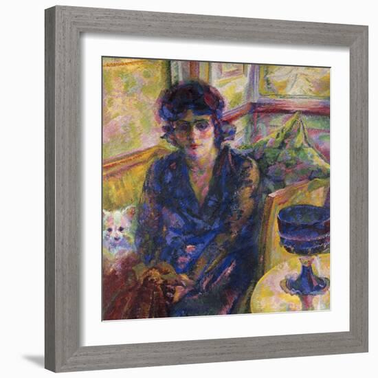 Portrait of Mrs Cragnolini Fanna-Umberto Boccioni-Framed Giclee Print