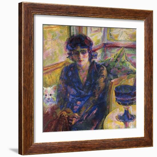 Portrait of Mrs Cragnolini Fanna-Umberto Boccioni-Framed Giclee Print