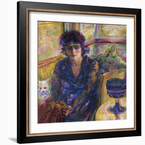 Portrait of Mrs Cragnolini Fanna-Umberto Boccioni-Framed Giclee Print