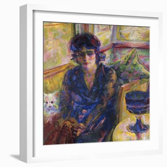 Portrait of Mrs Cragnolini Fanna-Umberto Boccioni-Framed Giclee Print