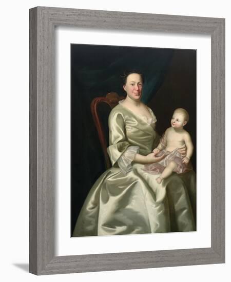 Portrait of Mrs Daniel Rea and Child, 1757-John Singleton Copley-Framed Giclee Print