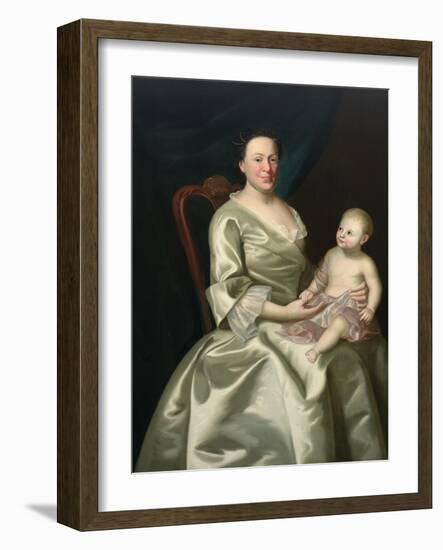 Portrait of Mrs Daniel Rea and Child, 1757-John Singleton Copley-Framed Giclee Print